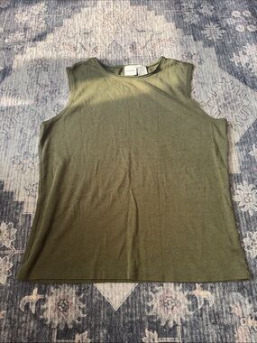 Merona Olive Green Sleeveless Crew Tank